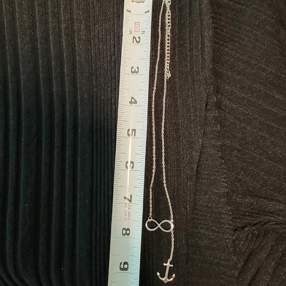 Sterling Silver Necklace with Infinity and Anchor charm - Picture 3 of 5